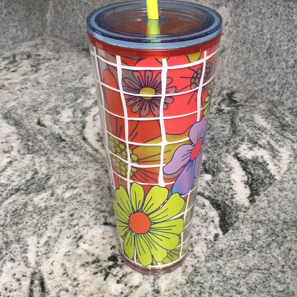 NWT Starbucks Summer 2024 Groovy Flower Power 24 oz. Tumbler